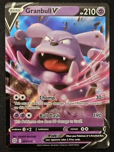 Granbull V 057/172 SWSH Brilliant Stars Ext. Art Ultra Rare Holo Pokémon 2022 NM - Picture 1 of 2