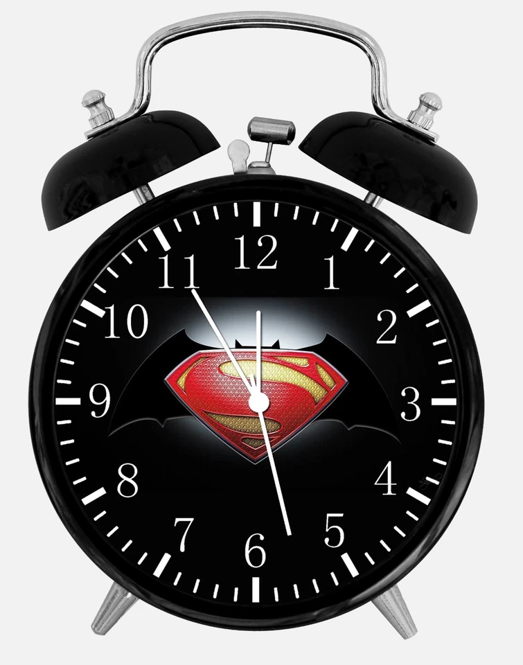 Reloj Despertador Escritorio Superman Batman 3.75" Decoración Hogar u Oficina E22 Bonito Para Regalo Foto 1 de 1