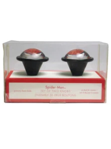 Pottery Barn Kids Spider-Man Set Of 2 Cabinet Door Knobs Pulls Marvel Comics New - Picture 1 of 3