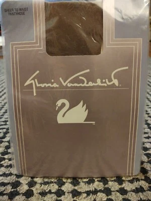 Винтажные колготки Gloria Vanderbilt серо-коричневые прозрачные до талии размер Sm/Med нейлоны НОВЫЕ - Изображение 1 из 4