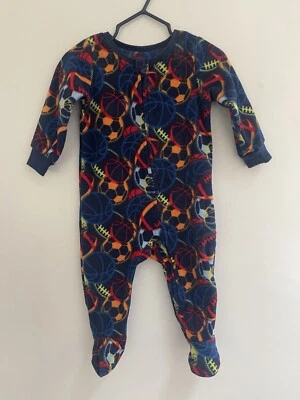 Детская штаб-квартира Baby Boy 1 изделие цветной спортивные мячи уютный флис PJs темно-синий 9 М - Изображение 1 из 4