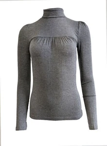 GANT Women's Dark Grey Babydoll Roll Neck Top 406422 Size X-Small NWT - Bild 1 von 2