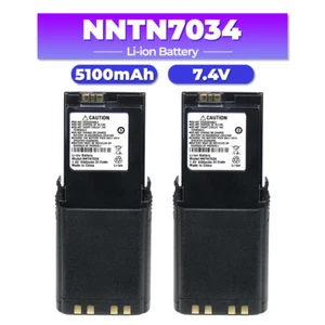 2 piezas Batería de iones de litio de alta capacidad 5100mAh NTN7034 para Motorola APX6000 APX7000 - Imagen 1 de 12