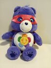Care Bears Super Heros Harmony Bear Plush Stuffed Animal 9" Purple