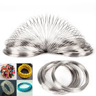 100PCS/Set Loops Stainless Steel Memory Wire Bracelet Jewelry Crafts MakinO'KX