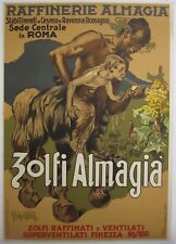 Vintage 1909/1950 ZOLFI ALMAGIA 39x28 Winemaking Poster HOHENSTEIN Art FREE SHIP