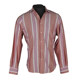 Camisa informal Charles Tyrwhitt talla L roja rosa blanca 100 % algodón  - Imagen 1 de 4
