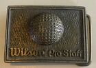 Vintage Wilson Pro Staff Golf Ball Brass Belt Buckle