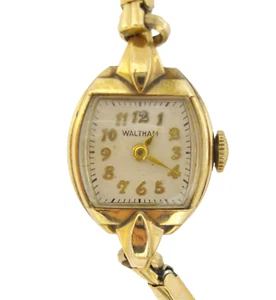 Waltham Watch 10K Gold Filled 19 J 1950 Cushion 17 x 19 mm case Vintage Parts - Picture 1 of 11