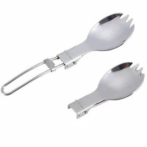 Stainless Steel Folding Picnic Traveling Camping Spork Spoon Fork Hot Sales - Picture 1 of 1
