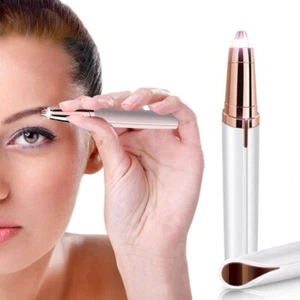 Womens Electric Face Eyebrow Trimmer Brows Razor Facial Epilator Hair Remover - Picture 1 of 12