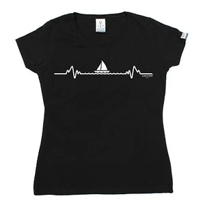 CAMISETA DE MUJER Pulso de vela barco marinero médico enfermera yate divertido regalo de cumpleaños - Imagen 1 de 10