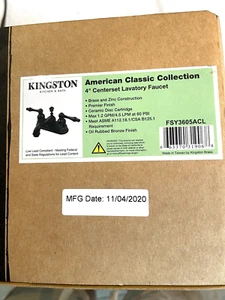 Kingston Brass FSY3605ACL American Classic 4" Centerset Bathroom Faucet, 6.38 - Picture 1 of 6