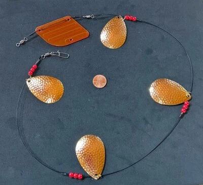 1 Custom 30" Troll Pop Gear Trolling Rig Trout Walleye Pike Fishing Tackle 4CHB  Foto 1 de 4