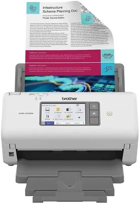 Brother 24 bit Dual CIS dpi Sheet Fed Professional Desktop Scaner Model ADS4700W - Image 1 of 4