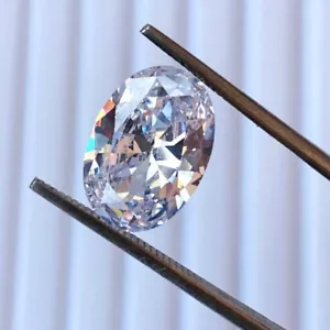 5 Ct Oval Cut Loose Diamond D Grade White Color AAA+ Quality VSS1 Certificate - Picture 1 of 3