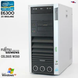FSC Fujitsu Siemens Celsius W350 Computer Workstation D2317 PC RS-232 Core 2 Duo - Picture 1 of 8