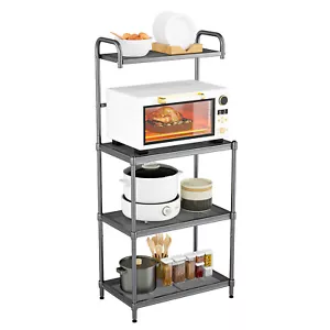 4-Tier Baker's Rack Microwave Oven Stand Shelves Kitchen Storage Rack Organizer - Picture 1 of 10