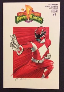 CUBIERTA DE ARTE ORIGINAL Muller RED RANGER de cómic MIGHTY MORPHIN POWER RANGERS #1 - Imagen 1 de 5
