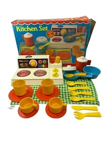 COMPLETE & WORKS W/ BOX Vintage 1979 Fisher Price Kitchen Set #919 Magic Burners - Picture 1 of 20