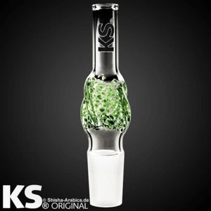 Shisha Schlauchadapter KS Schlauchanschluss Minea 18/8 Green Glas Zubehör - Bild 1 von 3