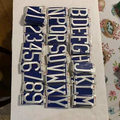 Joy Iron-On Embroidery. Letter Assortment White.  Size 4 inch. Dyeable - Image 1 of 2