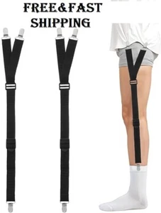 2 PIEZAS Camisa Estancias Soporte Hombres Elástico Antideslizante Abrazaderas de Bloqueo Ajustables Militares - Imagen 1 de 7