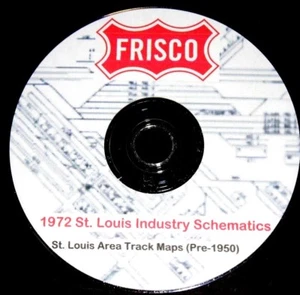 St Louis San Francisco St. Louis Industry Track Schematics Pages on DVD - Picture 1 of 4