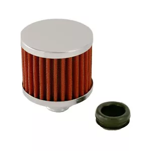 Push In Red Breather 42852 For Valve covers With 1-1/4" filler Hole Chrome Base - Picture 1 of 1