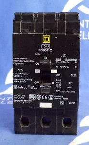 SQUARE D CIRCUIT BREAKER EGB34100 100A 480Y/277V 3P 1YR WARRANTY - Picture 1 of 6