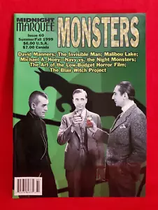 Midnight Marquee Monsters 60 1999 Magazine The Invisible Man - Imagen 1 de 5