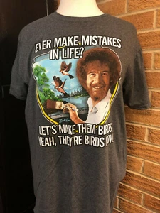 Bob Ross Life Mistakes T-shirt Large - Picture 1 of 5