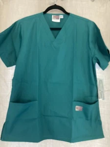 Scrub Zone Womens Hunter Green, Scrub Top, Size M, Polyester/Cotton, NWT - Picture 1 of 7