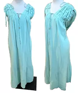 NEW Free People BOHO MAXI Dress MINT GREEN VERY OVERSIZED SZ M RETAIL $118 - Picture 1 of 8