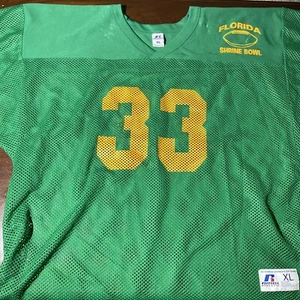 Vintage Russell Athletic Florida Shrine Bowl Trikot XL grün #33 - Bild 1 von 14