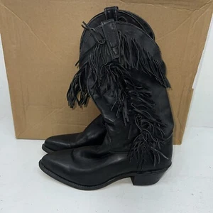 New Women’s Black Fringe Capezio Cowboy Boots. 6 M. 20-68 - Picture 1 of 8