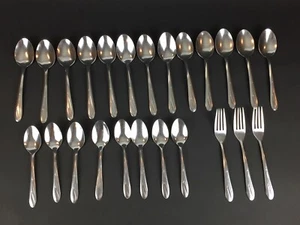 24 Stck. Vintage Washington Forge WAF3 Atomic 2 Sterne Edelstahl Besteck USA Löffel - Bild 1 von 5