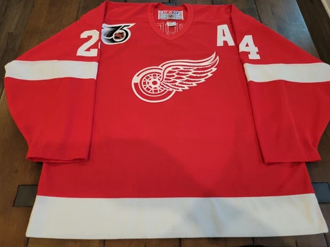 RARE BOB PROBERT DETROIT RED WINGS 1991 75TH ANNIV CCM JERSEY MADE IN CANADA XL Cover