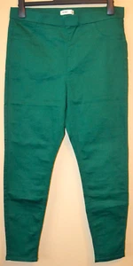 JEGGINGS DONNA COLLEZIONE M&S VITA ALTA ELASTICIZZATO TAGLIA 16 LUNGO VERDE BOTTIGLIA - Foto 1 di 4