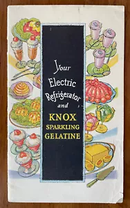 1929 Advertising Cookbook Your Electric Refrigerator and Knox Sparkling Gelatine - Picture 1 of 4