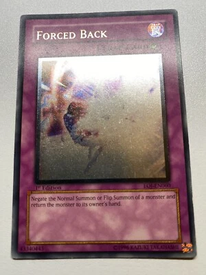 Yugioh Forced Back Ultimate Rare 1st Edition EOJ-EN060 MP - Image 1 of 4