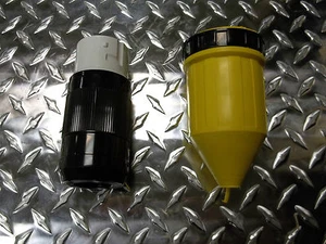 50 amp Locking Connector cord end & boot Marinco hubbel rv marine twist lock end - Picture 1 of 4