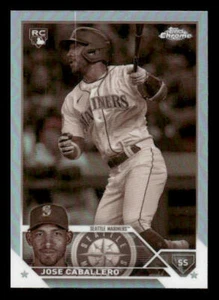 2023 Topps Chrome Update #USC40 Jose Caballero RC Rookie Sepia Seattle Mariners - Bild 1 von 2