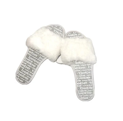 Bebe Nuevo Blanco y Plata Niñas 1 Par Imitación Piel Suave Top Zapatilla Talla L 2/3 Foto 1 de 4