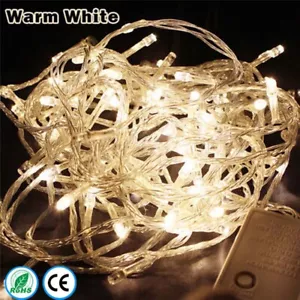 50m led warm fairy lights string indoor outdoor white christmas tree xmas 230V - Picture 1 of 3