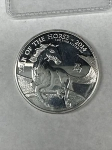2014 Royal Mint Lunar Year of the HORSE £2 Pound 1oz .999 Silver - Picture 1 of 11