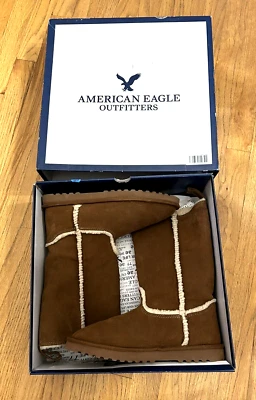Botas American Eagle Outfitters marrón gamuza cuero oveja para mujer talla 10 en muy buena condición Foto 1 de 4
