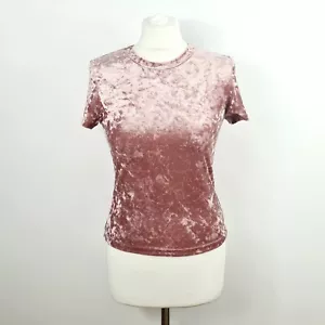 Free People - NUOVO - T-shirt bambino in velluto - rosa - media - Foto 1 di 4