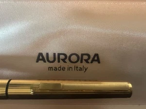 🔴 AURORA penna stilografica Hastil pennino ORO 14 kt con caricatore scrive HAG - Picture 1 of 14