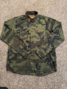 Dixxon Men’s Sarge Camoflauge Button Up Flannel Size XL TALL - Picture 1 of 6